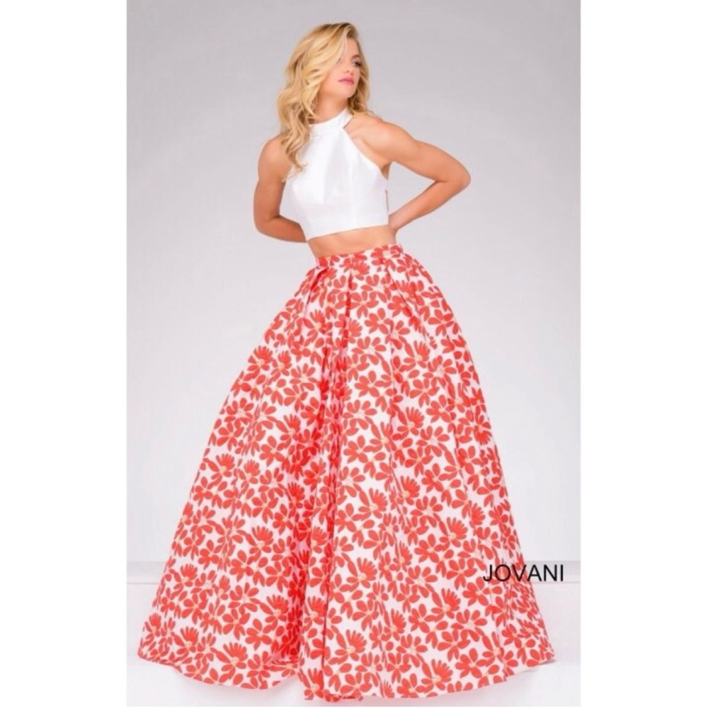 Jovani 48948 Floral Two Piece Dress